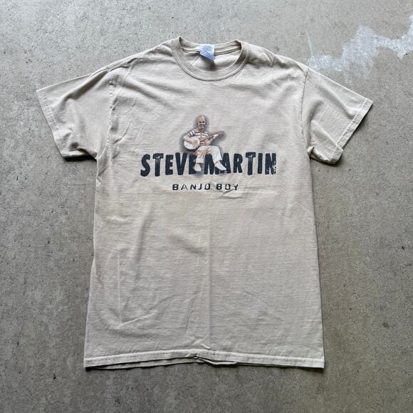 Men's 2014 Steve Martin Banjo Boy and the Steep Canyon Rangers Brown Shirt Sz M - Picture 1 of 5